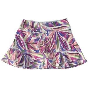 Dona Jo Skirt Skort Tropical Pink Golf Pickleball Tennis Medium 14.5" $82